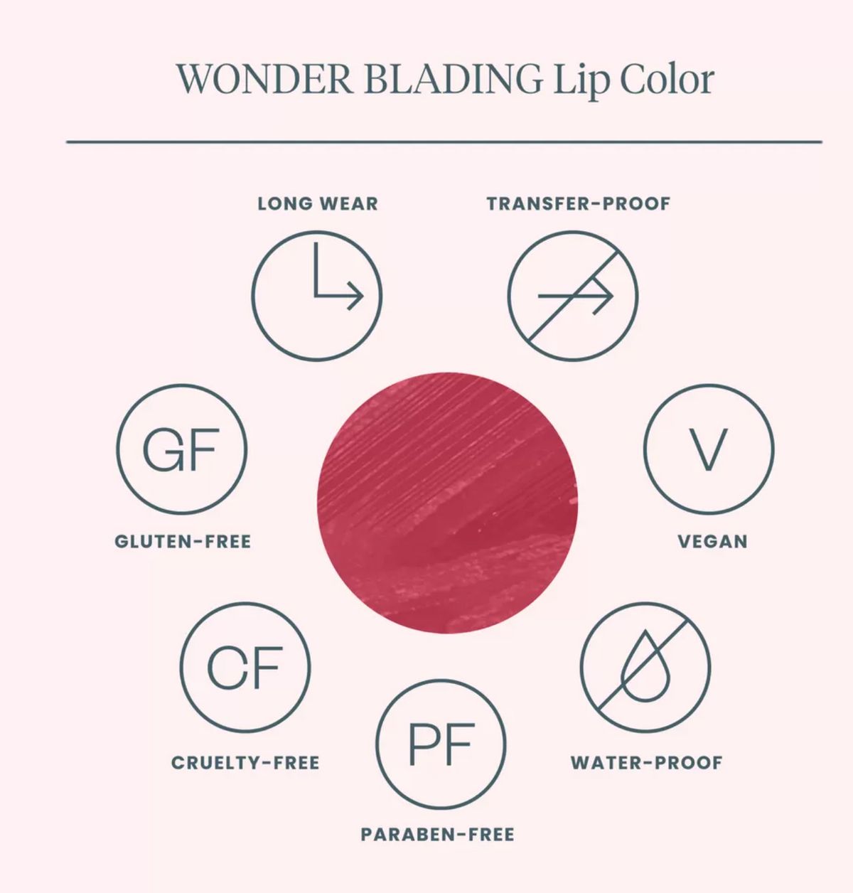 Wonderskin Wonder Blading Lip Stain (color: Charming)