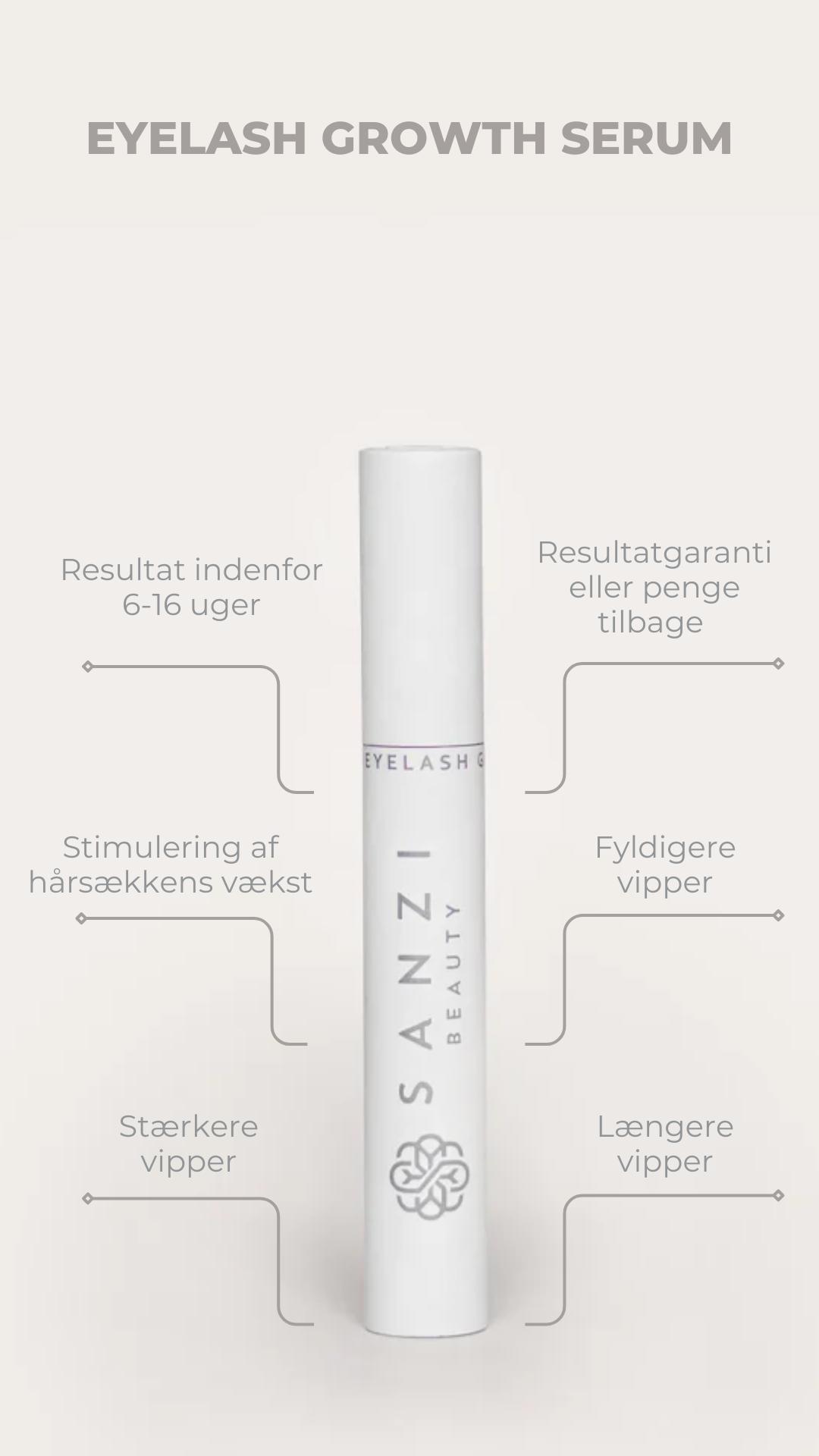 Sanzi Beauty Øjenvippe Vækst Serum 2 ml